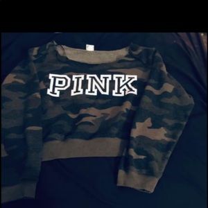 Camo crop top Victoria secret
